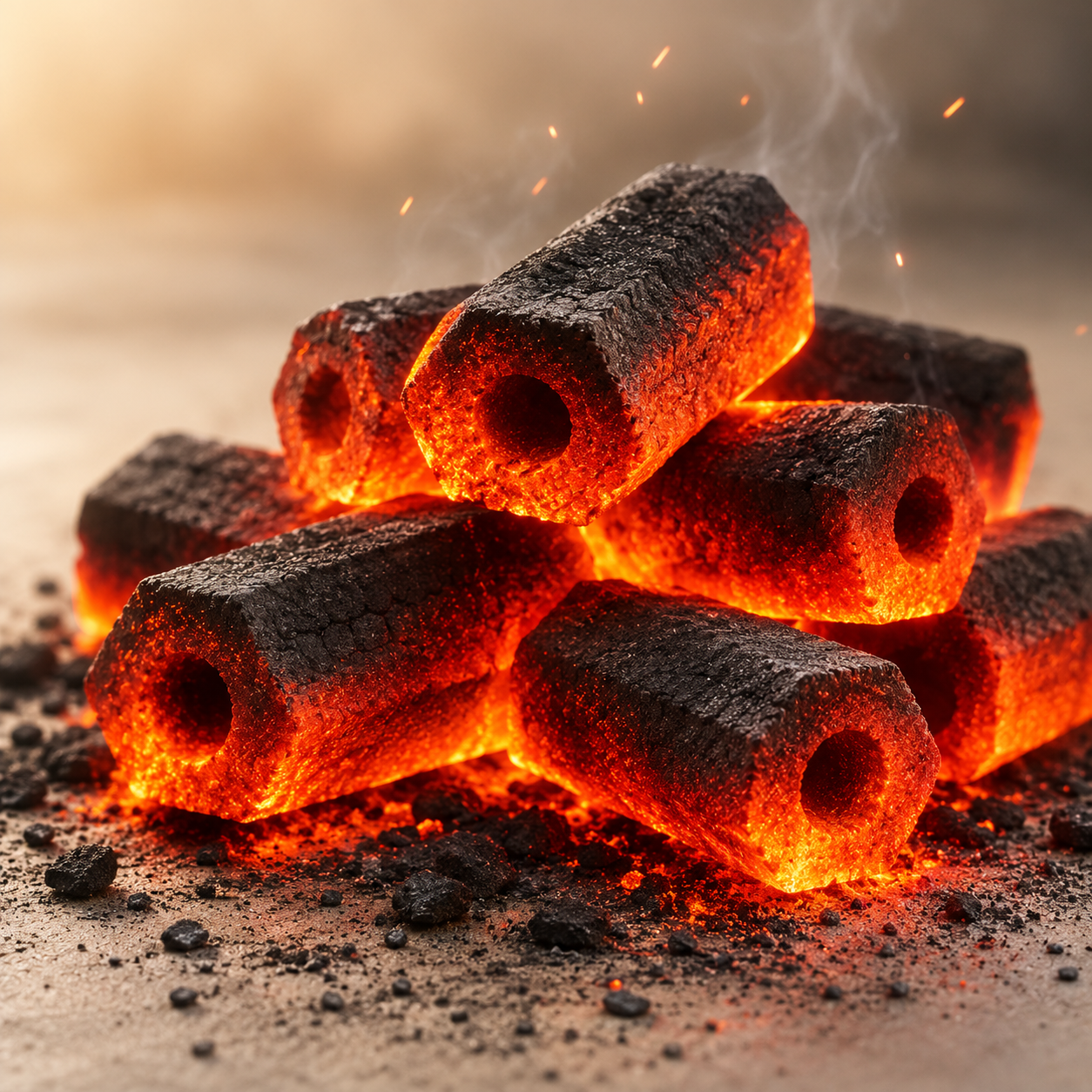 Tropicoal Prime hexagonal barbecue briquettes