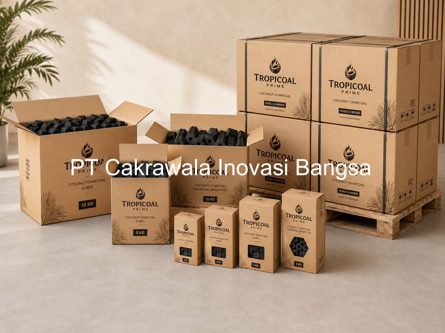 Tropicoal Prime bulk carton and pallet packaging