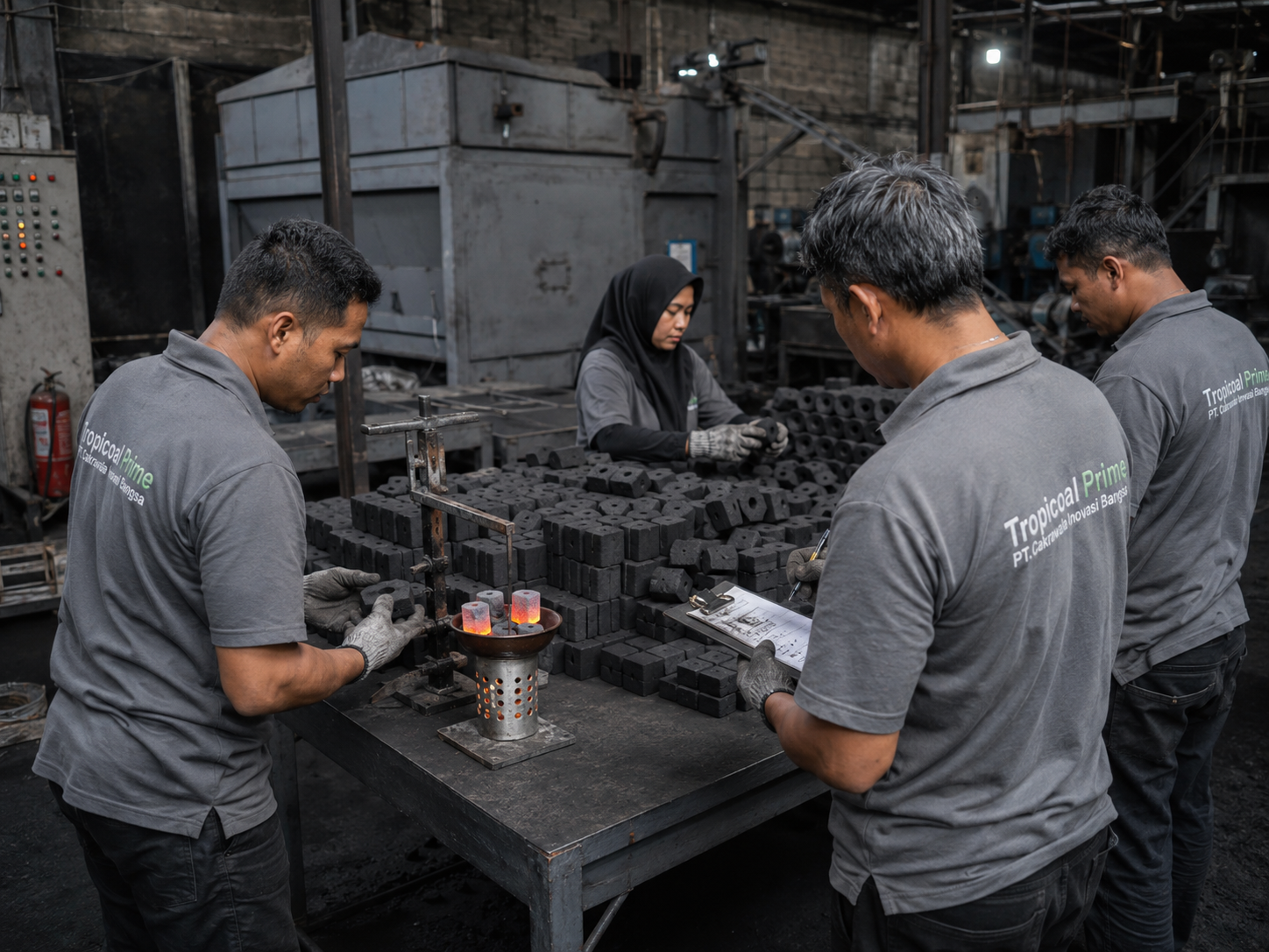 Tropicoal Prime briquette quality inspection