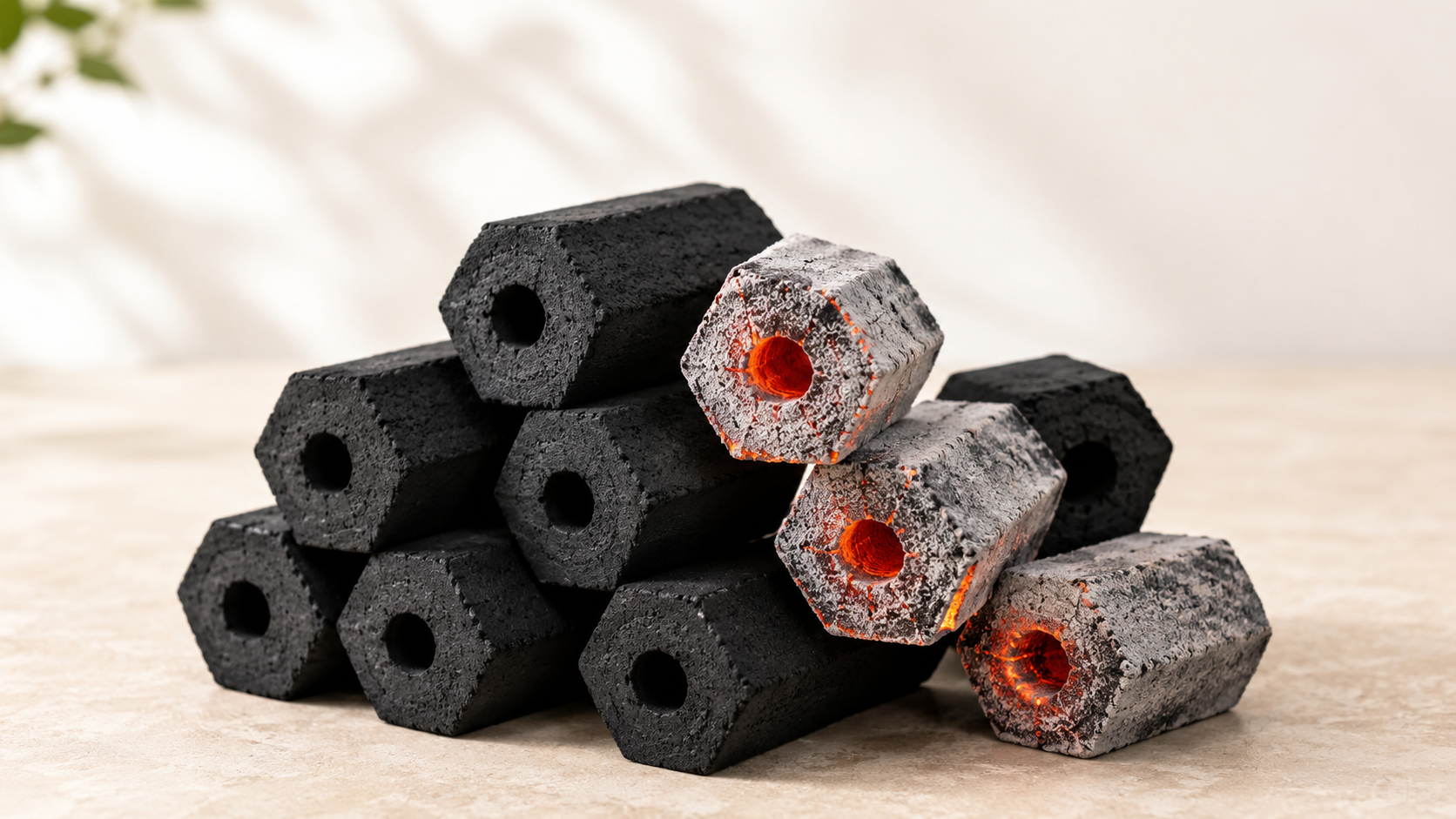 Tropicoal Prime hexagonal barbecue briquettes